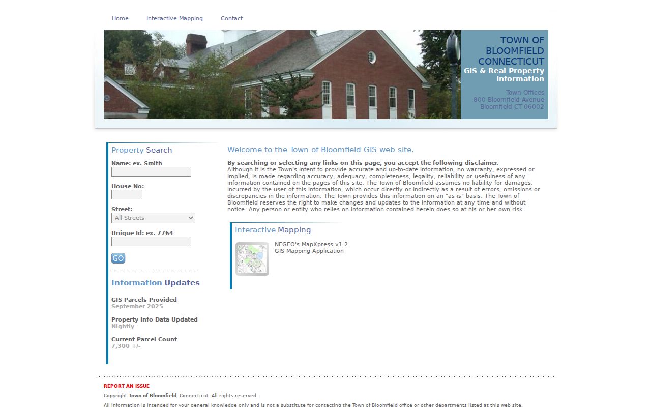 Bloomfield residents directory assessor property search