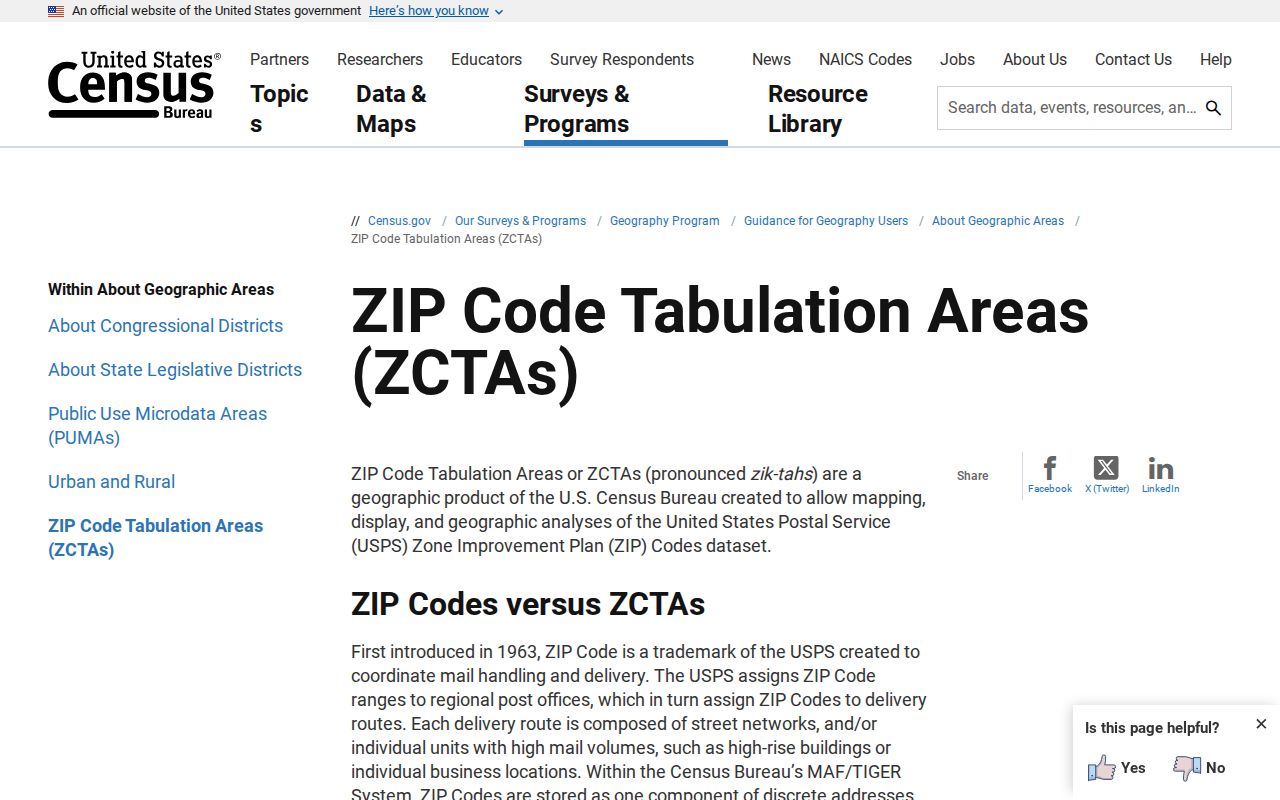 Bloomfield ZIP code directory explanation of Census ZCTA geography